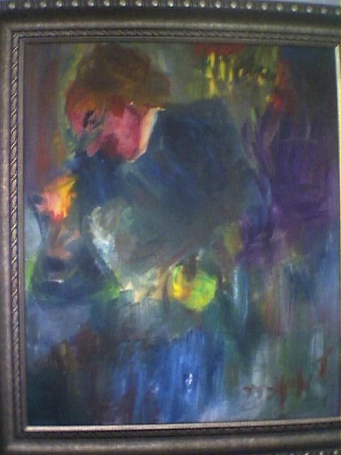 Painting titled "Einstien" by Shell Eizenberg, Original Art,