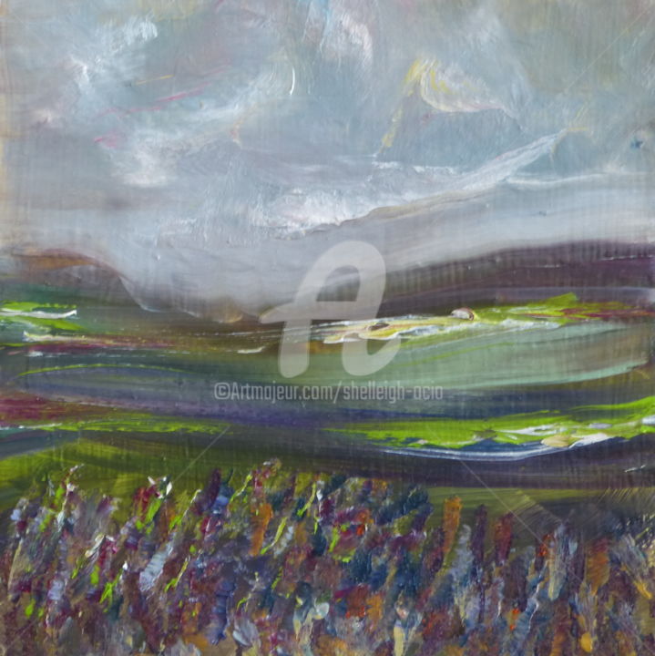 Картина под названием "Nuages" - Shelleigh Ocio, Подлинное произведение искусства, Масло