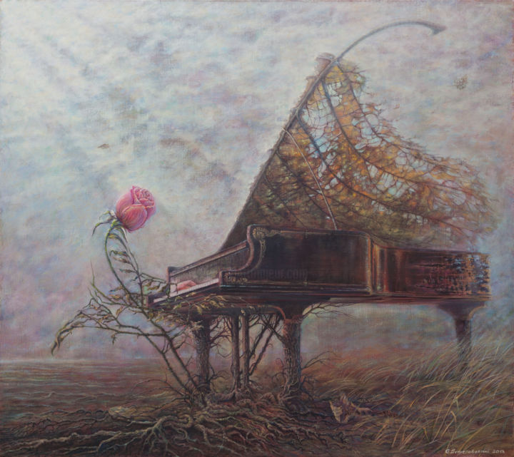 Painting titled "Music of the Enligh…" by Sergey Shenderovsky, Original Artwork, Oil