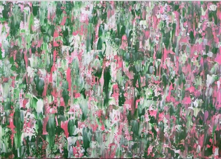 Painting titled "Happy forest" by Sherine Balbaa, Original Art, Acrylic