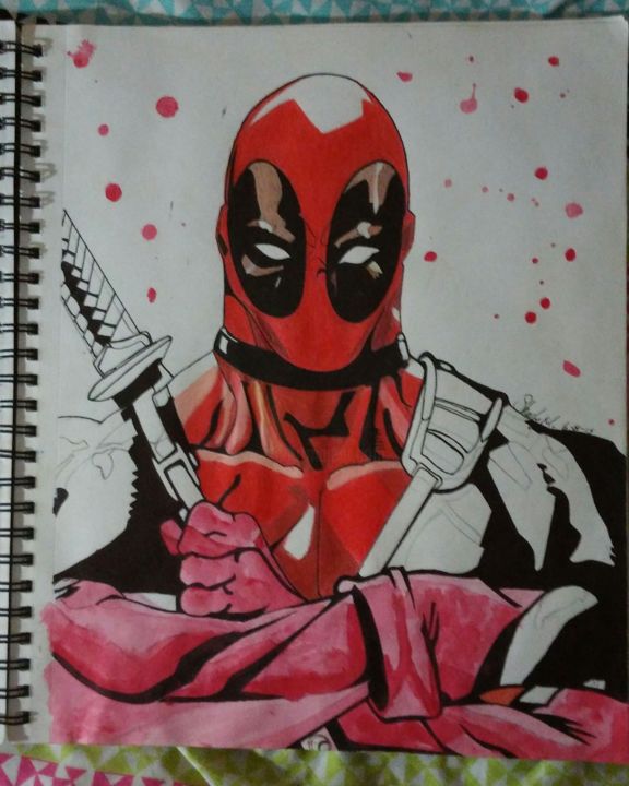 Painting titled "My Deadpool" by Sherly Velazquez, Original Artwork
