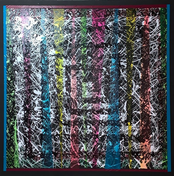 Painting titled "Maze" by Sharon Davis, Original Art, Acrylic