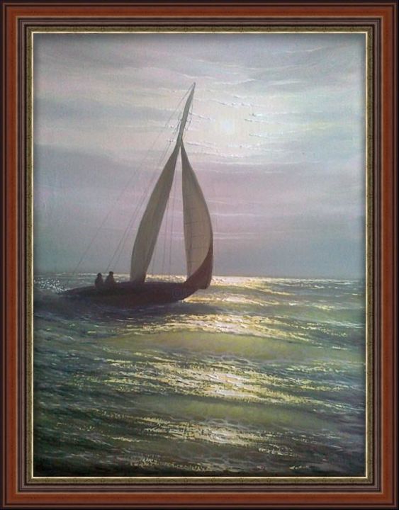 Картина под названием "Вольный ветер" - Андрей Шевченко, Подлинное произведение искусства, Масло