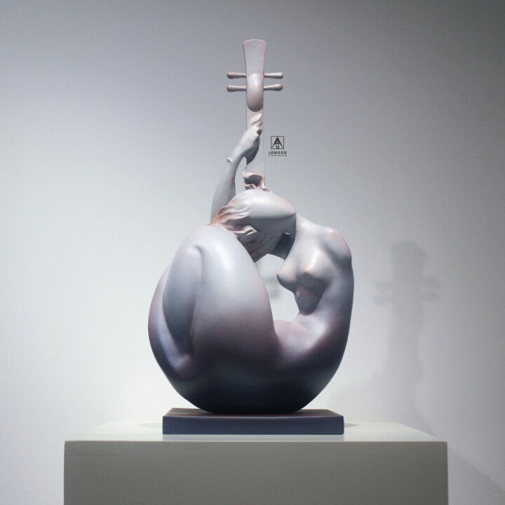 Skulptur mit dem Titel "moon light" von Shi Jun Liu, Original-Kunstwerk, Giesserei