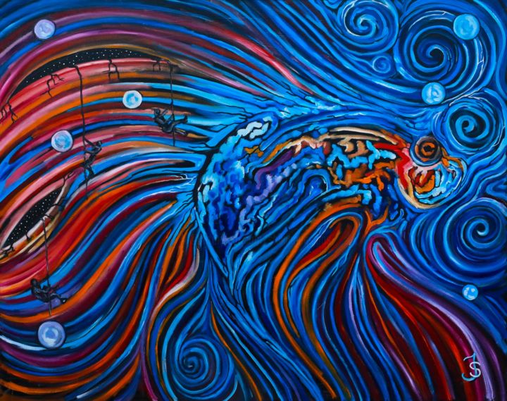 Brain Invasion Painting By Jessica Shilling Artmajeur