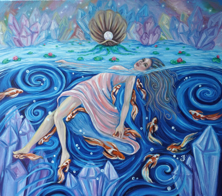 Pintura intitulada "Crystal Rose" por Jessica Shilling, Obras de arte originais, Óleo