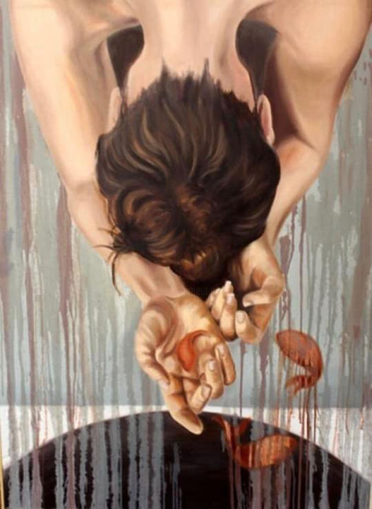 Malerei mit dem Titel "3- from Mind Fluid…" von Shima Ghasemi, Original-Kunstwerk, Öl
