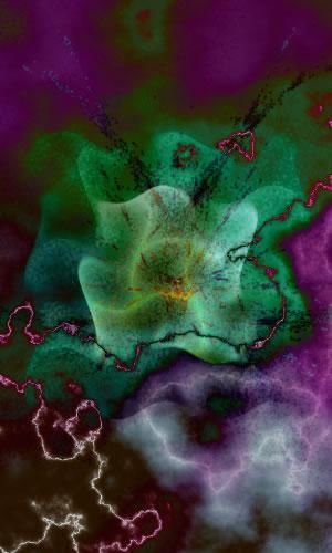Digital Arts titled "Fractured Flower" by Susan Graves, Original Artwork