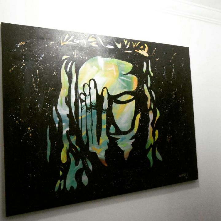 Painting titled "La mirada.jpg" by Shimons, Original Artwork