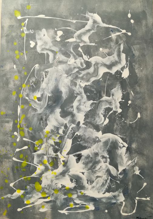 Malerei mit dem Titel "Luces Grises" von Mercedes Gordo, Original-Kunstwerk, Acryl
