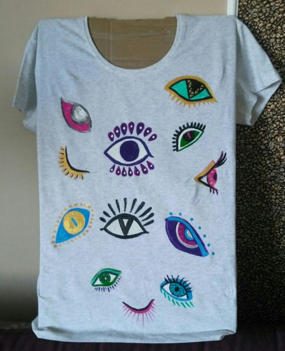 纺织艺术 标题为“T-shirt painting. E…” 由Tatiana Shirova, 原创艺术品, 丙烯
