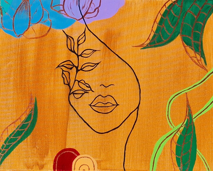 Malerei mit dem Titel "Поцелуй" von Shivai, Original-Kunstwerk, Acryl
