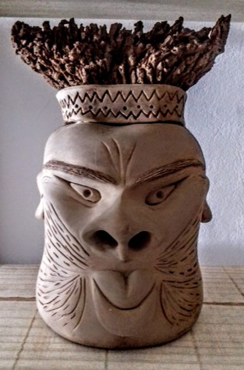 Escultura intitulada "Serena" por Shivo, Obras de arte originais, Cerâmica