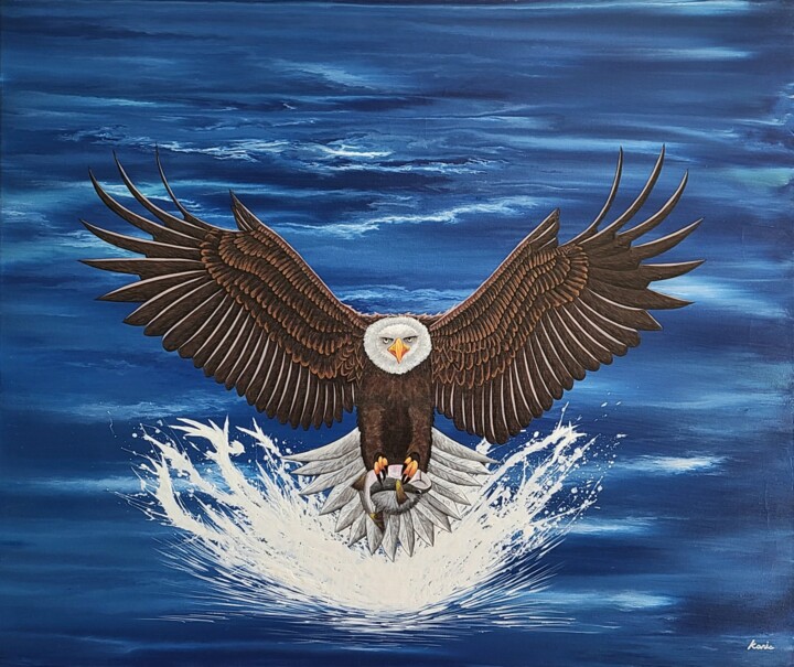 "dynamic eagle5" başlıklı Tablo So Hyon Kim tarafından, Orijinal sanat, Akrilik