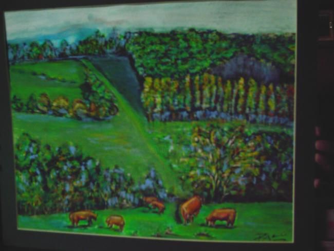 Pittura intitolato "Il Grande Parko: Fr…" da Rudina Shkodra, Opera d'arte originale