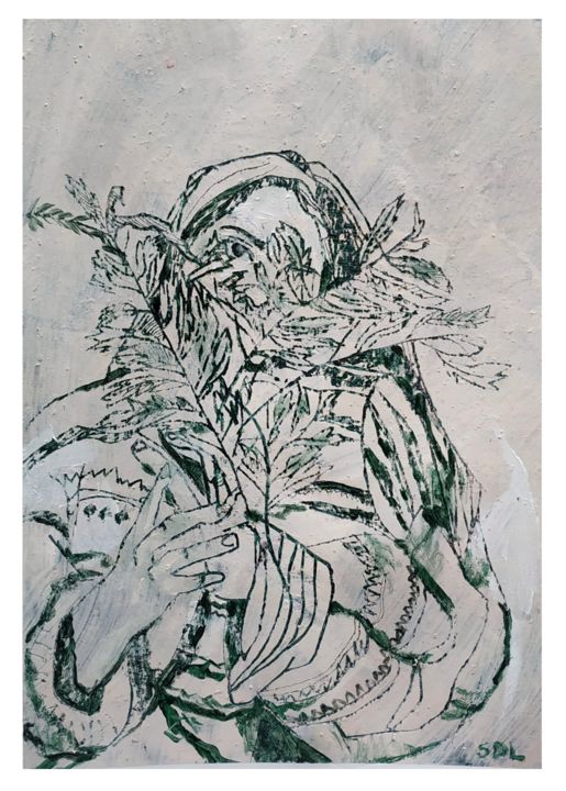 Peinture intitulée "Shy girl" par Shlomit Denis Levi, Œuvre d'art originale, Acrylique