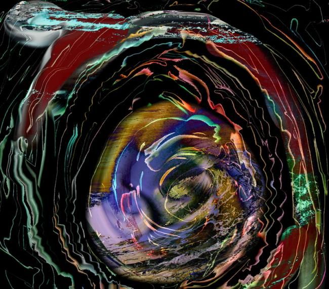 Digitale Kunst getiteld "The Big Bang" door Shmuel Ben Hagai, Origineel Kunstwerk, Digitaal Schilderwerk