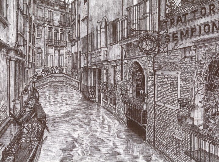 Venice Italy, Drawing By Shorove | Artmajeur