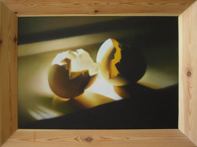 Картина под названием "Из серии яиц" - Sergey Hovsepyan, Подлинное произведение искусства, Масло