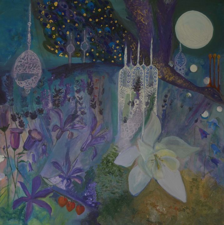 Painting titled "A Midsummer Night's…" by Sianna Flor, Original Artwork, Other