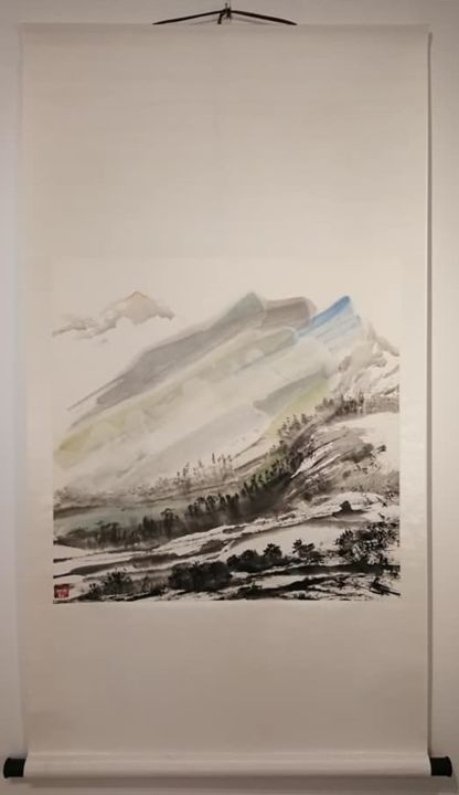 Peinture intitulée "pour le moment sans…" par 高爽, Œuvre d'art originale, Encre
