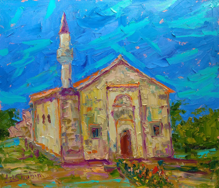 Картина под названием "«Khan Mosque»\«Хан…" - Artem Shubin, Подлинное произведение искусства, Масло