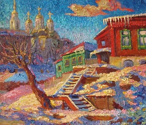 Painting titled "March in Vladimir/…" by Shubnikov, Original Artwork