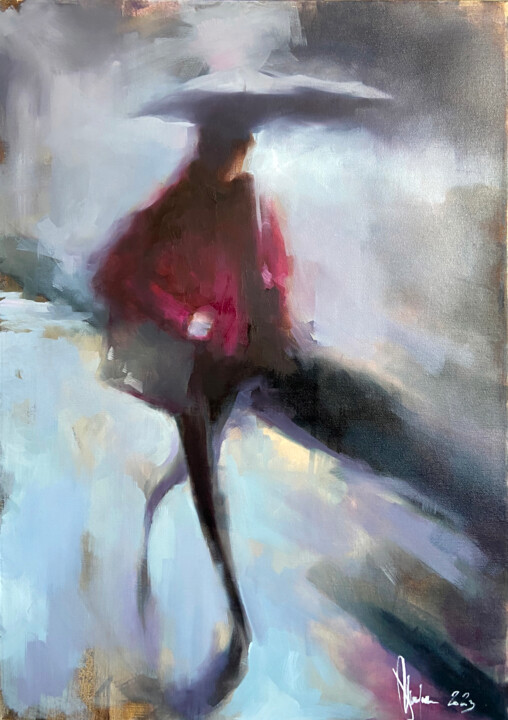 Картина под названием "Etude No12" - Shulman, Подлинное произведение искусства, Масло Установлен на Деревянная рама для носи…
