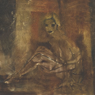 Peinture intitulée "Femme assise" par Stéphane Hurvoy, Œuvre d'art originale, Huile