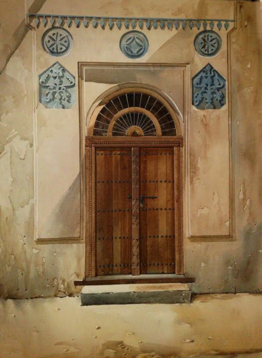 Pittura intitolato "bahrain traditional…" da Shyju Kolikkandi, Opera d'arte originale