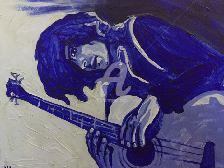 Painting titled "Musician" by Yuliia Shyshkina, Original Artwork, Acrylic