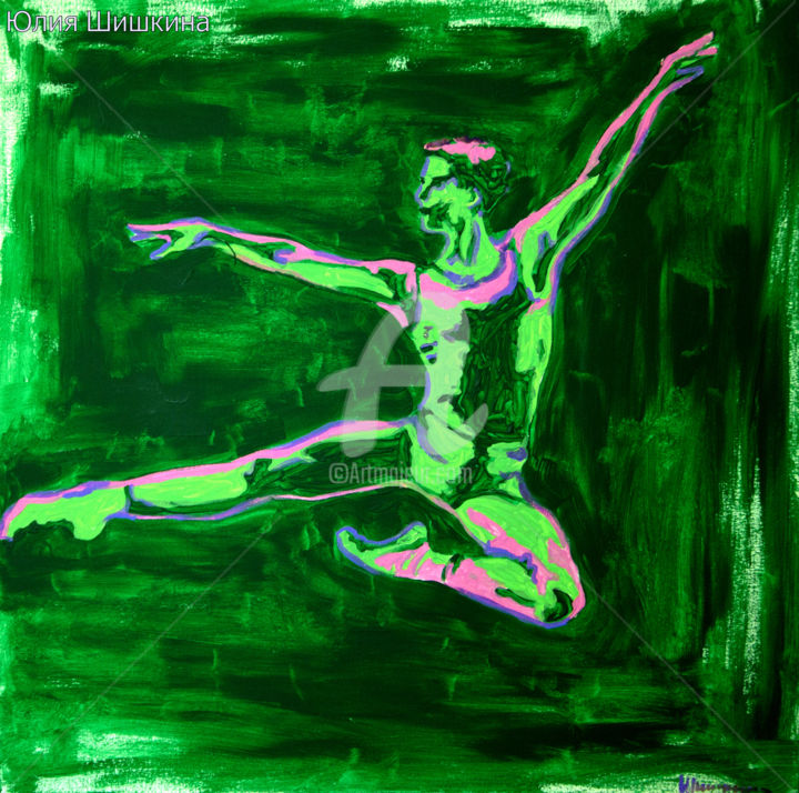 Painting titled "Dance - is to fly l…" by Yuliia Shyshkina, Original Artwork, Acrylic
