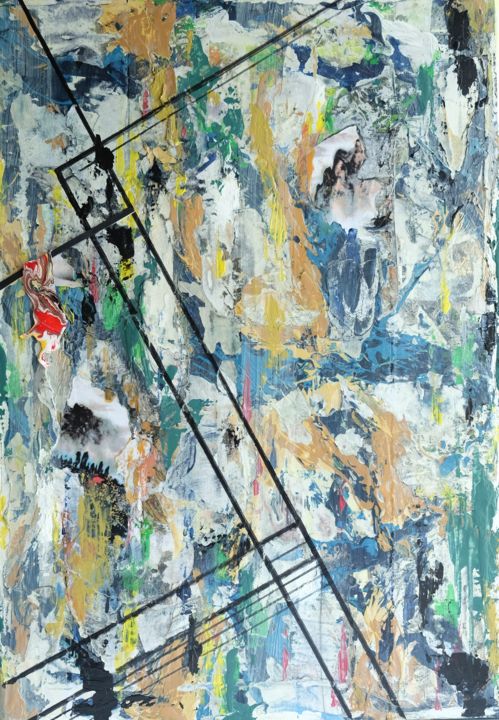 Painting titled "Nature outside x2" by Sy Chan, Original Art, Acrylic