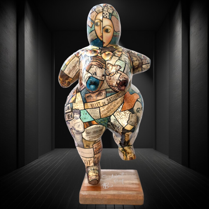 Sculpture intitulée "ORIGINE" par Siberil Rey, Œuvre d'art originale, Bois