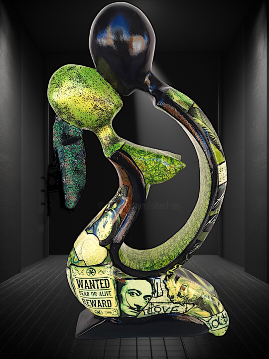 Escultura titulada "Mixed 14" por Siberil Rey, Obra de arte original, Madera