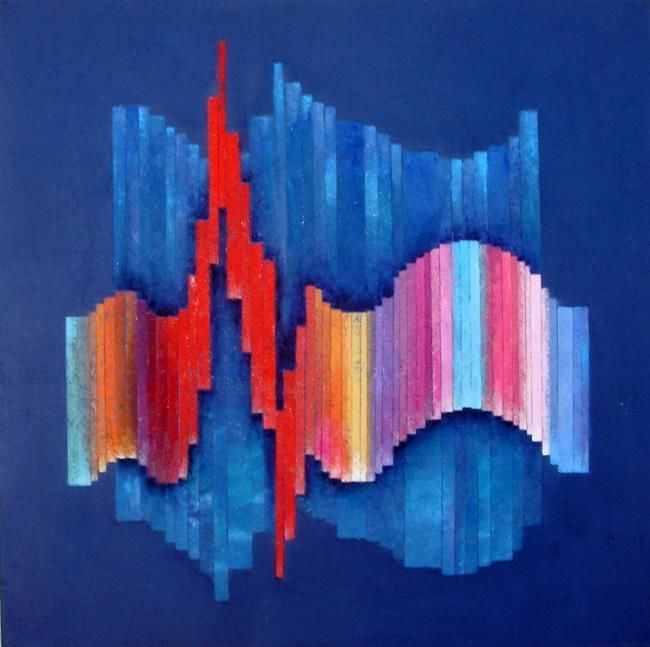 Painting titled "Skyline" by Sibilla Bjarnason, Original Artwork