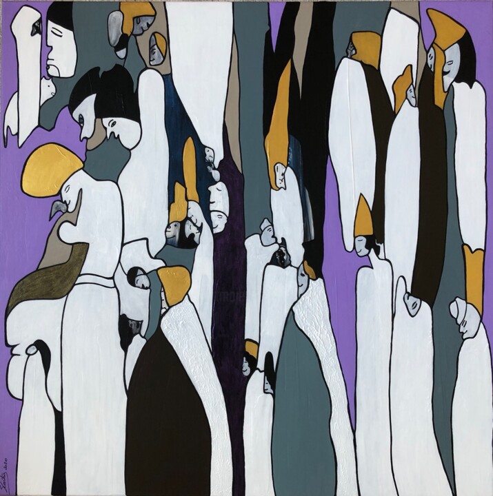 Peinture intitulée "L'accord" par Sidelma Castro, Œuvre d'art originale, Acrylique