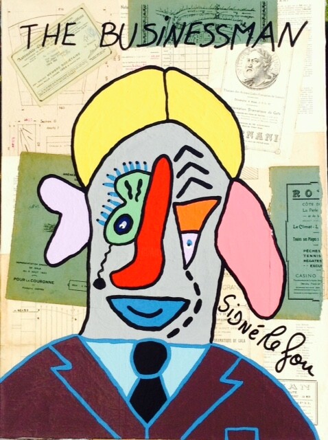 Peinture intitulée "THE BUSINESS MAN" par Sidné Le Fou, Œuvre d'art originale, Acrylique
