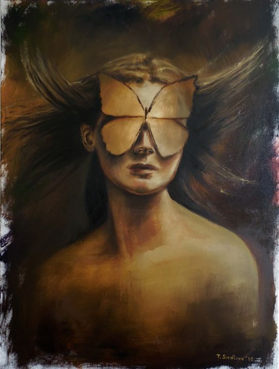 Pintura intitulada "Love is blindness" por Tatiana Siedlova, Obras de arte originais, Óleo