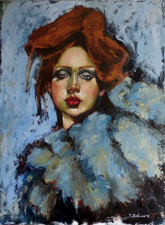 Ζωγραφική με τίτλο "Josephine" από Tatiana Siedlova, Αυθεντικά έργα τέχνης, Λάδι