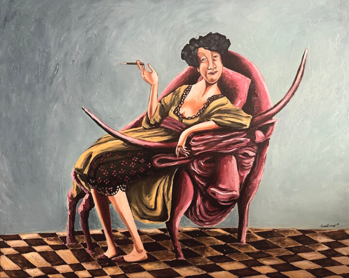 Peinture intitulée "Salvador Dali. Gala…" par Tatiana Siedlova, Œuvre d'art originale, Huile