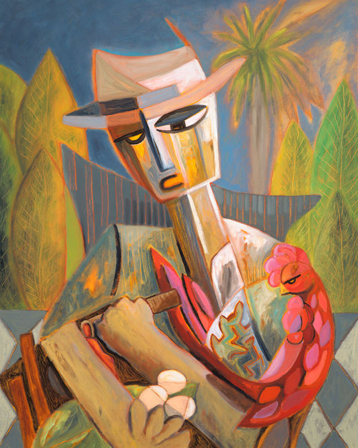 Pintura titulada "El Tabaquero.jpg" por Dania Sierra, Obra de arte original, Otro