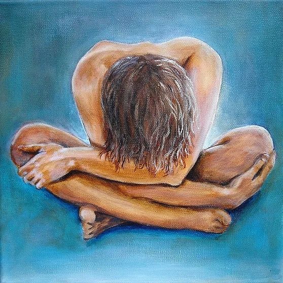 Schilderij getiteld "Introspective" door Siersils, Origineel Kunstwerk, Acryl