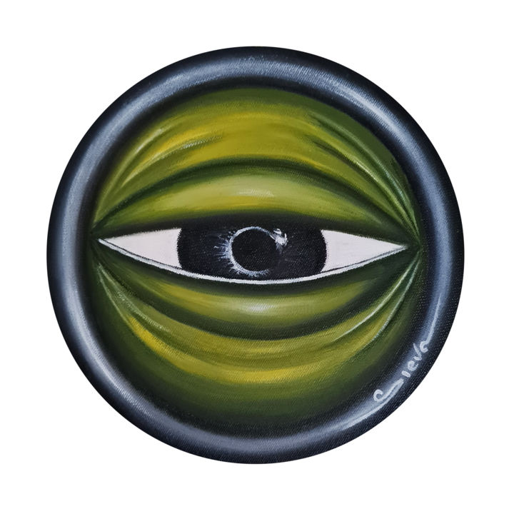 Ζωγραφική με τίτλο "Eye No2" από Sieva, Αυθεντικά έργα τέχνης, Λάδι