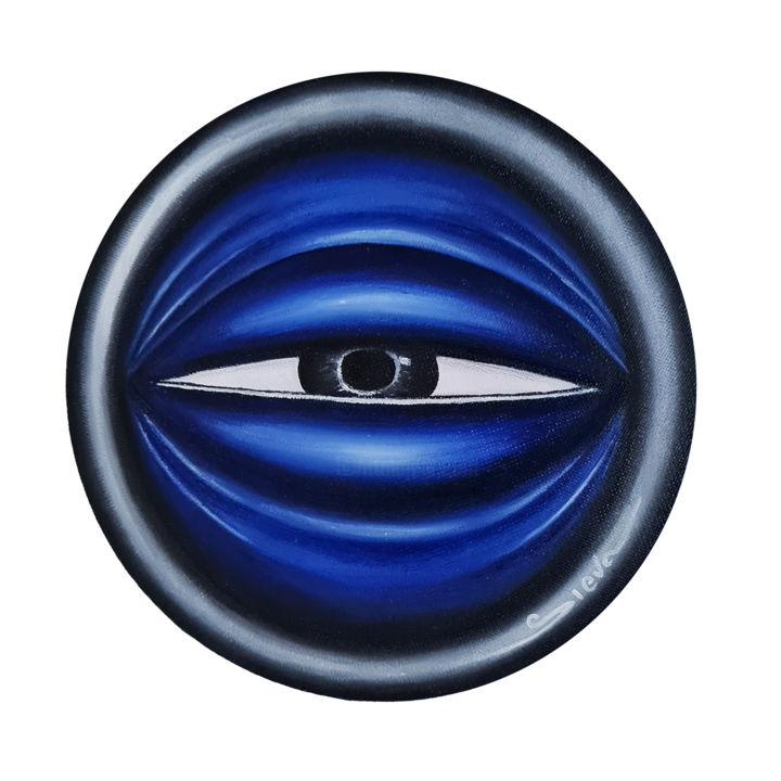 Картина под названием "Eye No3" - Sieva, Подлинное произведение искусства, Масло