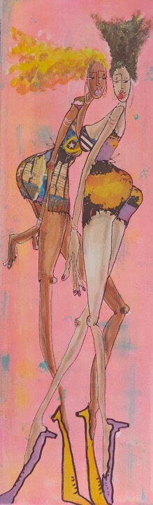 Schilderij getiteld ""Pimkie Girls"" door Sig, Origineel Kunstwerk, Acryl
