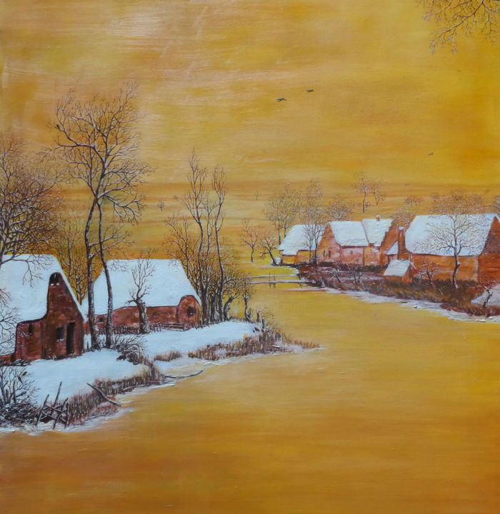 Painting titled "Old Europe" by Sieglinde (Siggy) Margarete Schitter, Original Art, Acrylic