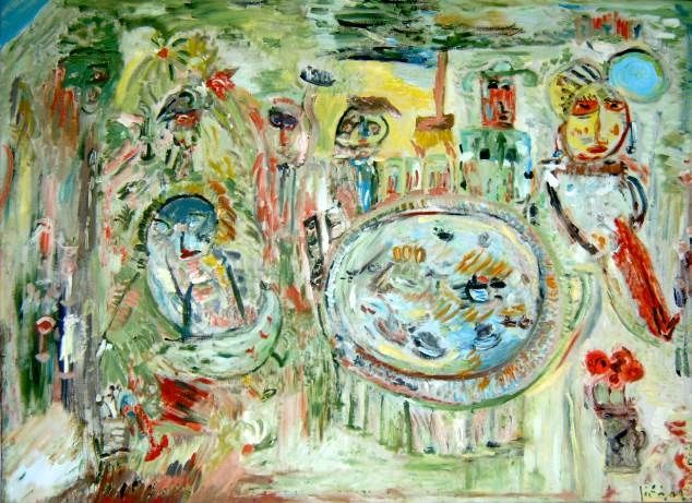 Peinture intitulée "Chá das 5" par Mario Signorini, Œuvre d'art originale