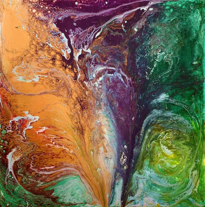 Malerei mit dem Titel "COLOR FRENZY" von Sigrid Koerner, Original-Kunstwerk, Acryl