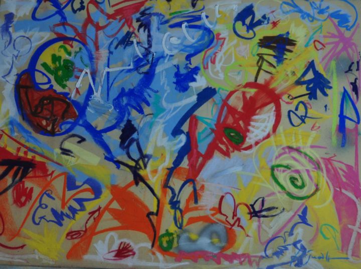Pittura intitolato "Intrusion" da Yannick Sigwalt, Opera d'arte originale, Pastello